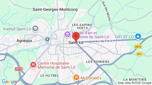 Apartments for rent i Saint-Lô - kort over placeringen