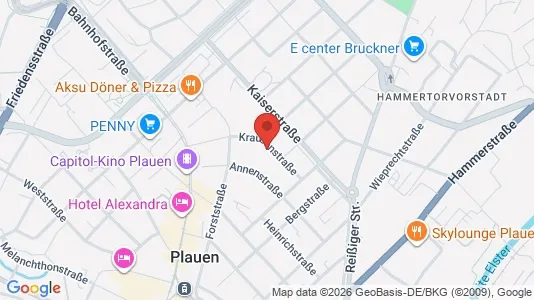 Apartments for rent i Vogtlandkreis - kort over placeringen