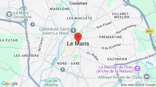 Apartments for rent i Le Mans - kort over placeringen