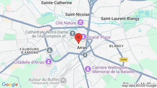 Apartments for rent i Arras - kort over placeringen