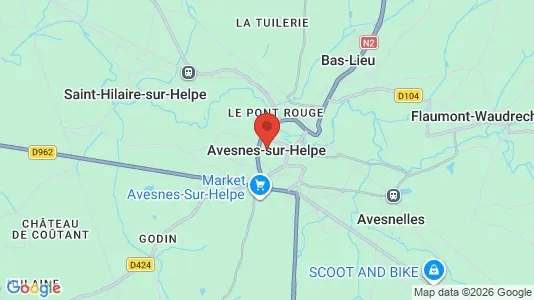 Apartments for rent i Avesnes-sur-Helpe - kort over placeringen