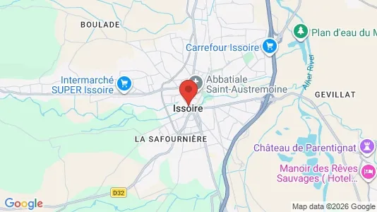 Apartments for rent i Issoire - kort over placeringen