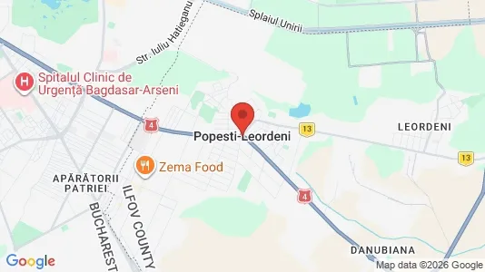 Apartments for rent i Popeşti-Leordeni - kort over placeringen