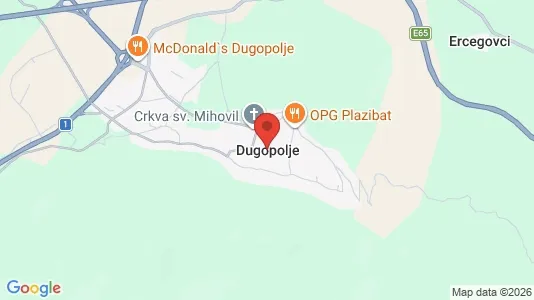 Houses for rent i Dugopolje - kort over placeringen