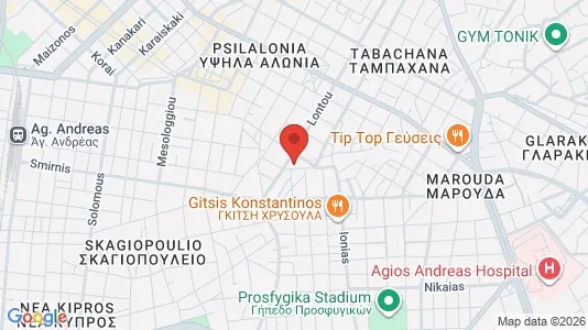 Apartments for rent i Patras - kort over placeringen