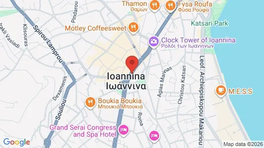 Apartments for rent i Ioannina - kort over placeringen