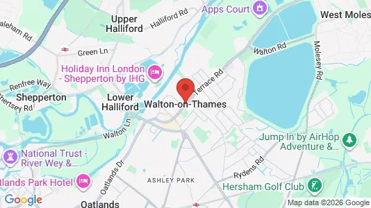 Apartments for rent i Walton-on-Thames - Surrey - kort over placeringen