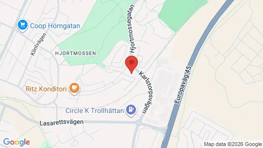 Apartments for rent i Trollhättan - kort over placeringen