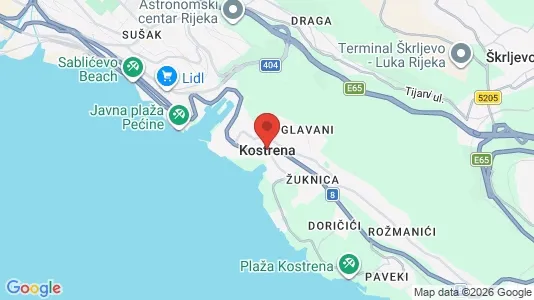 Apartments for rent in Kostrena - Photo from Google Street View