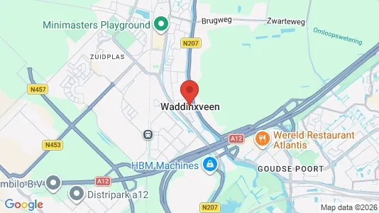 Apartments for rent i Waddinxveen - kort over placeringen