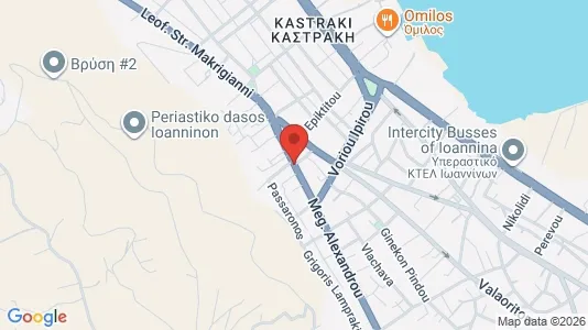 Apartments for rent i Ioannina - kort over placeringen