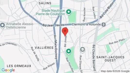 Apartments for rent i Clermont-Ferrand - kort over placeringen
