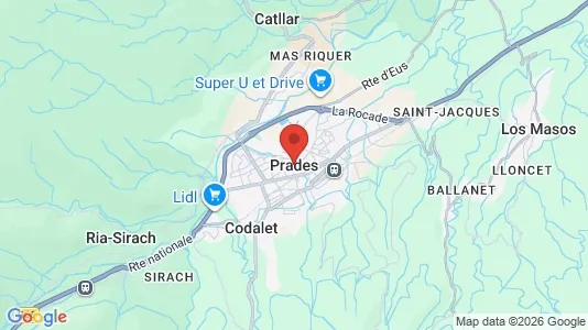 Apartments for rent i Prades - kort over placeringen