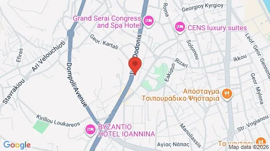 Apartments for rent i Ioannina - kort over placeringen