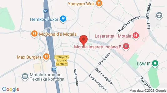 Apartments for rent i Motala - kort over placeringen