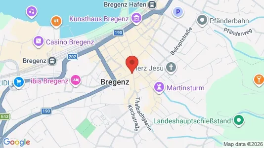 Apartments for rent i Bregenz - kort over placeringen