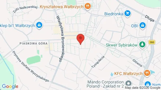 Apartments for rent i Wałbrzych - kort over placeringen