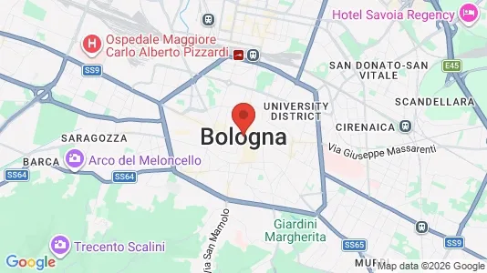 Apartments for rent i Bologna - kort over placeringen