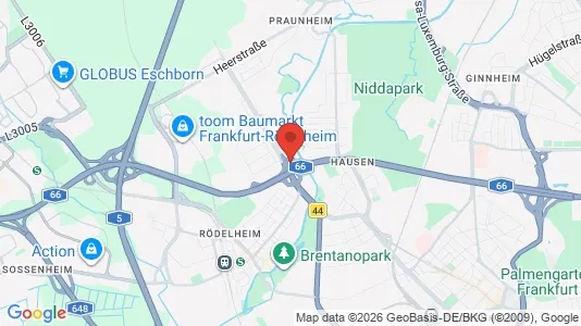 Apartments for rent i Frankfurt Mitte-West - kort over placeringen