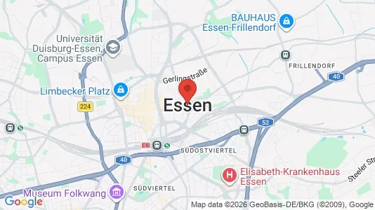 Apartments for rent i Essen - kort over placeringen