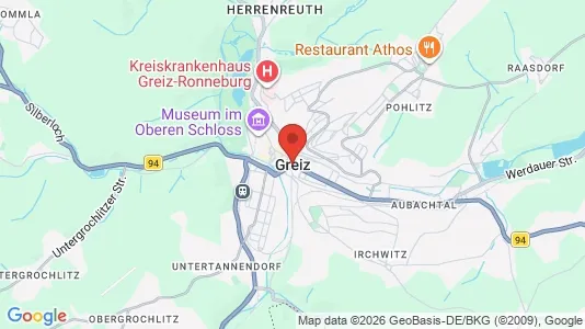 Apartments for rent i Greiz - kort over placeringen