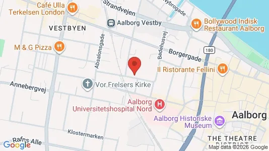 Apartments for rent i Aalborg Center - kort over placeringen