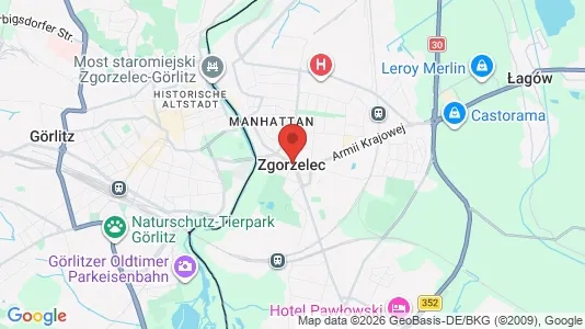 Apartments for rent i Zgorzelecki - kort over placeringen