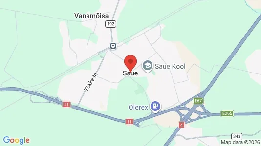 Houses for rent i Saue - kort over placeringen