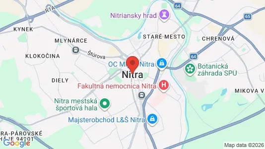 Houses for rent i Nitra - kort over placeringen