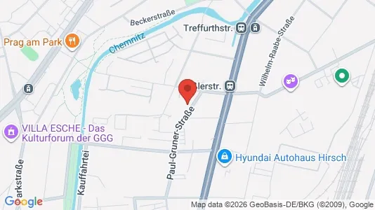 Apartments for rent i Chemnitz - kort over placeringen