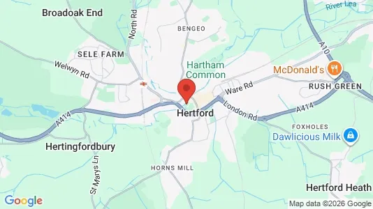 Apartments for rent i Hertford - Hertfordshire - kort over placeringen