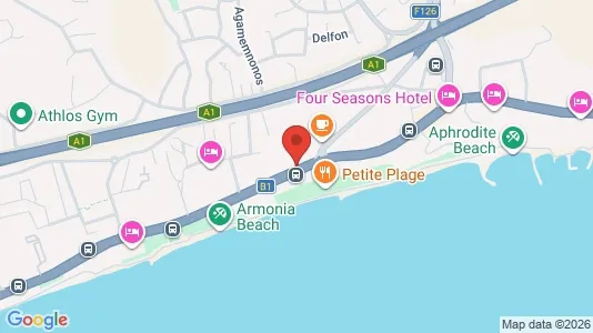Apartments for rent i Agios Tychon Touristiki Periochi - kort over placeringen