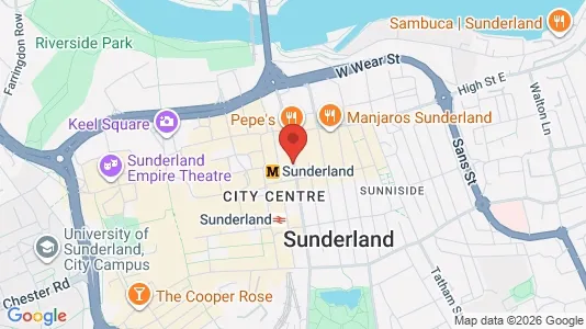 Apartments for rent i Sunderland - Tyne and Wear - kort over placeringen