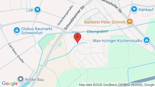 Apartments for rent i Schweinfurt - kort over placeringen