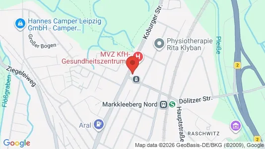 Apartments for rent i Leipzig - kort over placeringen