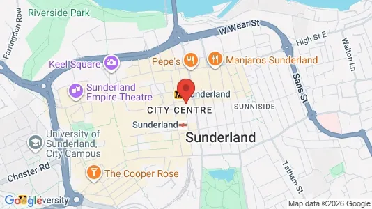 Apartments for rent i Sunderland - Tyne and Wear - kort over placeringen
