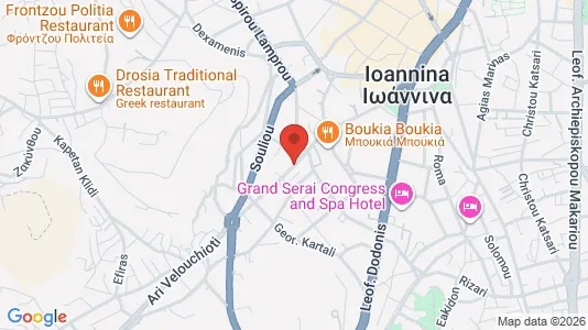 Apartments for rent i Ioannina - kort over placeringen