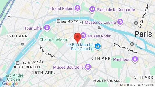 Apartments for rent i Paris 7ème arrondissement - kort over placeringen