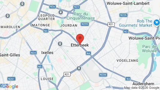 Apartments for rent i Brussels Etterbeek - kort over placeringen