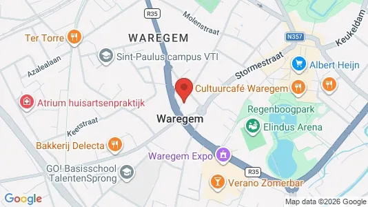 Apartments for rent i Waregem - kort over placeringen