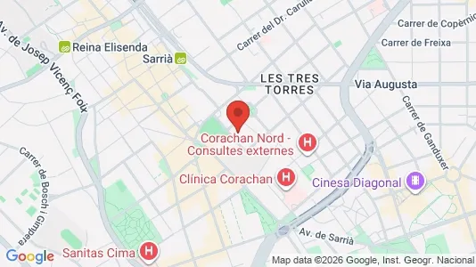 Apartments for rent i Barcelona Sarrià-St. Gervasi - kort over placeringen