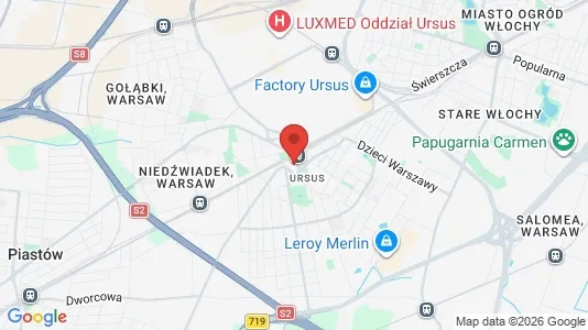 Apartments for rent i Warszawa Ursus - kort over placeringen
