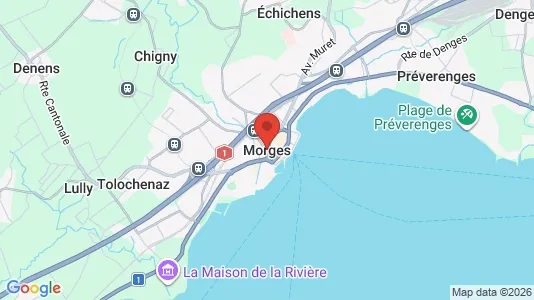 Apartments for rent i Morges - kort over placeringen