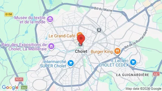 Apartments for rent i Cholet - kort over placeringen