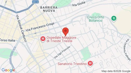 Apartments for rent i Trieste - kort over placeringen