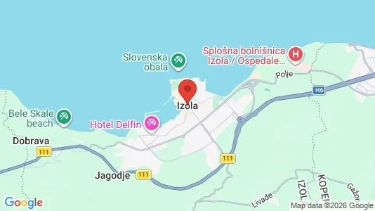 Apartments for rent i Izola - kort over placeringen
