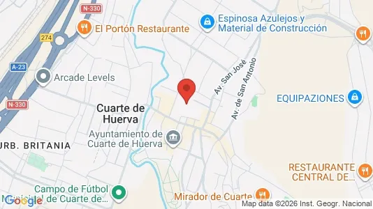 Apartments for rent i Cuarte de Huerva - kort over placeringen