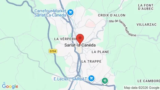 Apartments for rent i Sarlat-la-Canéda - kort over placeringen