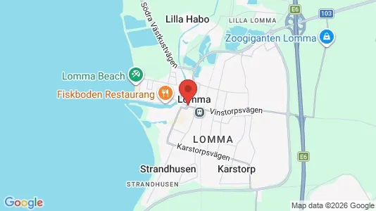 Houses for rent i Lomma - kort over placeringen