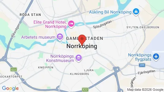 Apartments for rent i Norrköping - kort over placeringen